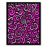 Vibrant Pink Swirl Abstract Pink Area Rug