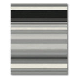 Geometric Modern Black White Striped Area Rug