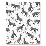 Playful Dancing Zebras Silhouette Area Rug