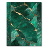 Green Emerald Green Gold Vein Marble Area Rug