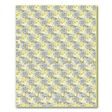 Vintage Silver Dahlia Floral Yellow Area Rug