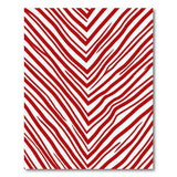 Red Bold Red Chevron Zigzag Area Rug