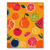 Vibrant Fruit Medley Orange Area Rug