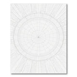 Radiant Grey Geometric Radial Rug