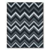 Grey Layered Grey Chevron Zigzag Area Rug