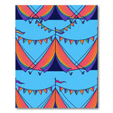 Multi-color and Patterns Rainbow Circus Tent Kids Area Rug