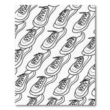Playful Sneakers Black White Area Rug