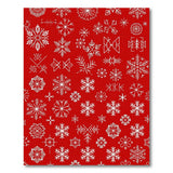 Red Snowflake Geometric Pattern Area Rug