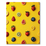 Vibrant Fruit Scatter Yellow Area Rug