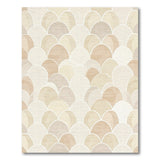 Beige Scallop Wave Area Rug