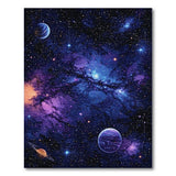 Washable Deep Space Galaxy Rug Low Pile Non-Slip Celestial Area Rug
