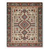 Grey Southwestern Tribal Area Rug