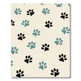 Blue Teal Paw Print Area Rug