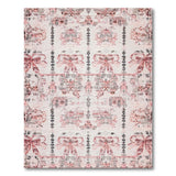 Pink Bow Floral Vintage Area Rug