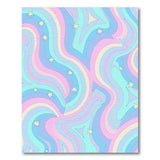 Pastel Wavy Stars Abstract Area Rug
