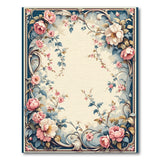 ODIKA Vintage Floral Washable Area Rug - Low Pile Non-Slip Traditional Decor