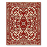 Ornate Red Persian Medallion Traditional Persian Area Rug