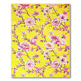 Vibrant Yellow Peony Floral Area Rug