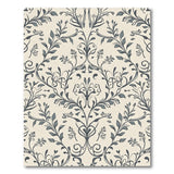 Cream Gray Ornate Vine Floral Area Rug