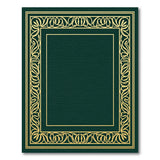Elegant Emerald Green Gold Border Area Rug