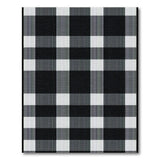 Black White Checkered Area Rug