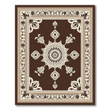 Traditional Persian Brown and Tan Ornate Brown Mandala Persian Area Rug