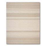 Cream Tan Horizontal Stripe Woven Rug