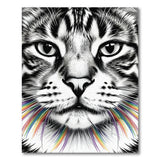 Rainbow Whiskers Cat Area Rug