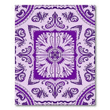 Purple Ornate Persian Medallion Rug