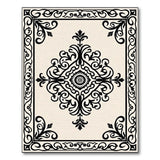 Ornate Black Medallion Persian Area Rug
