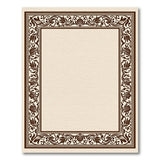 Ornate Floral Border Cream Area Rug