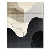 Beige Neutral Abstract Wave Area Rug