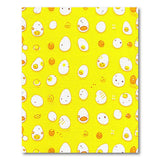 Cute Cartoon Egg Faces Yellow Area Rug