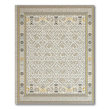 Grey Moroccan Lattice Geometric Area Rug