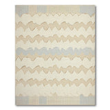 Beige Zigzag Wave Geometric Area Rug