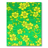 Vibrant Yellow Floral Green Area Rug