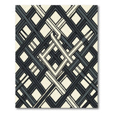 Grey Interwoven Lattice Geometric Area Rug