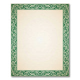 Traditional Persian Ornate Green Vine Border Area Rug
