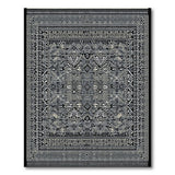 Black White Intricate Geometric Area Rug