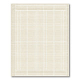Beige White Grid Geometric Area Rug