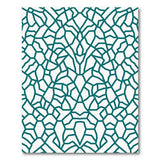 Teal Interlocking Geometric Area Rug