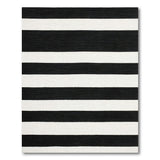 Bold Black White Striped No. 33 Area Rug