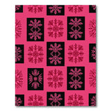 Pink Snowflake Geometric Area Rug