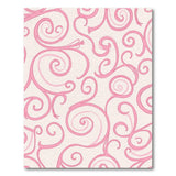 Pink Pink Floral Swirl Area Rug