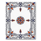 Navy Orange Traditional Persian Medallion Rug