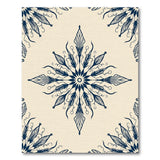 Navy Feathered Mandala Area Rug