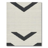 Modern Black Chevron Geometric Area Rug