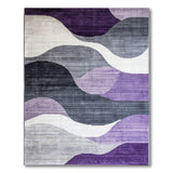 Purple Purple Wave Geometric Modern Area Rug
