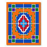 Vibrant Multi-Color Geometric Floral Area Rug