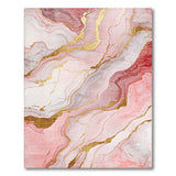 Rose Pink Gold Marble Abstract Area Rug